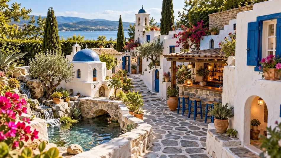 &pound;10,000 garden project transforms a UK home into a miniature Greece