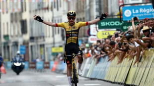 Tour champion Vingegaard pays tribute to knife attack victims after Dauphine stage win