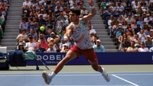 Alcaraz sinks dogged Evans to make US Open last 16