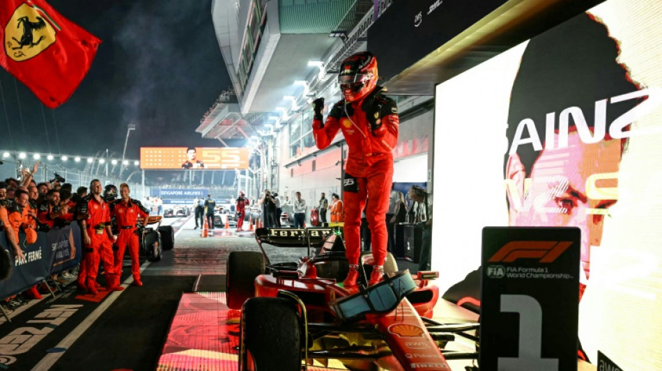 Ferrari's Sainz wins Singapore GP to end Red Bull win streak