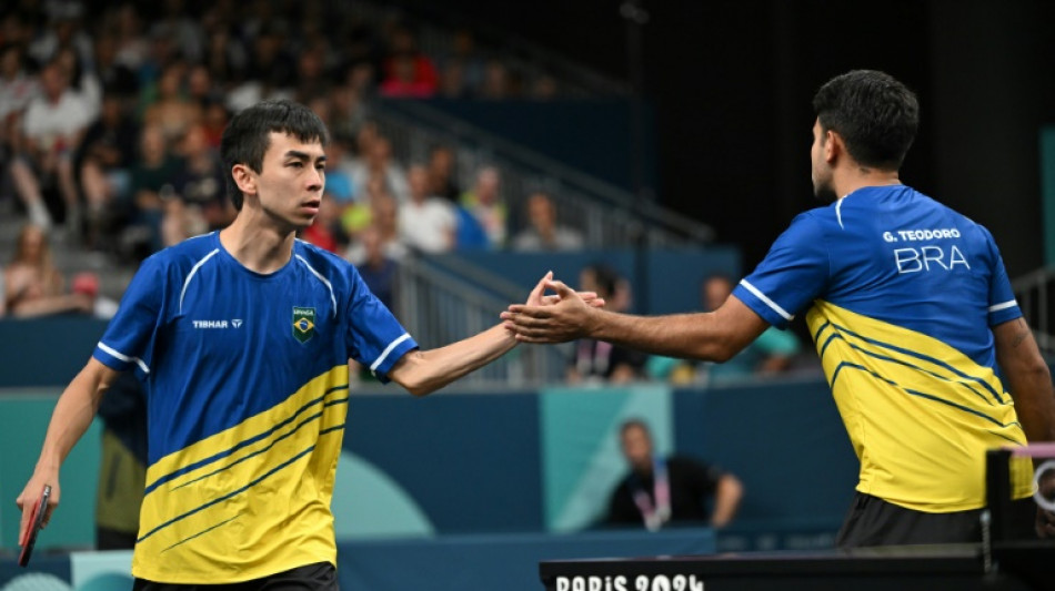 Equipe masculina do Brasil vence Portugal e avan&ccedil;a &agrave;s quartas do t&ecirc;nis de mesa de Paris-2024