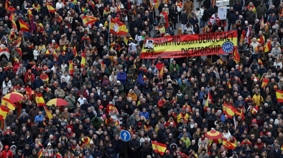 Manifestation &agrave; Madrid contre la loi d'amnistie pour les s&eacute;paratistes catalans