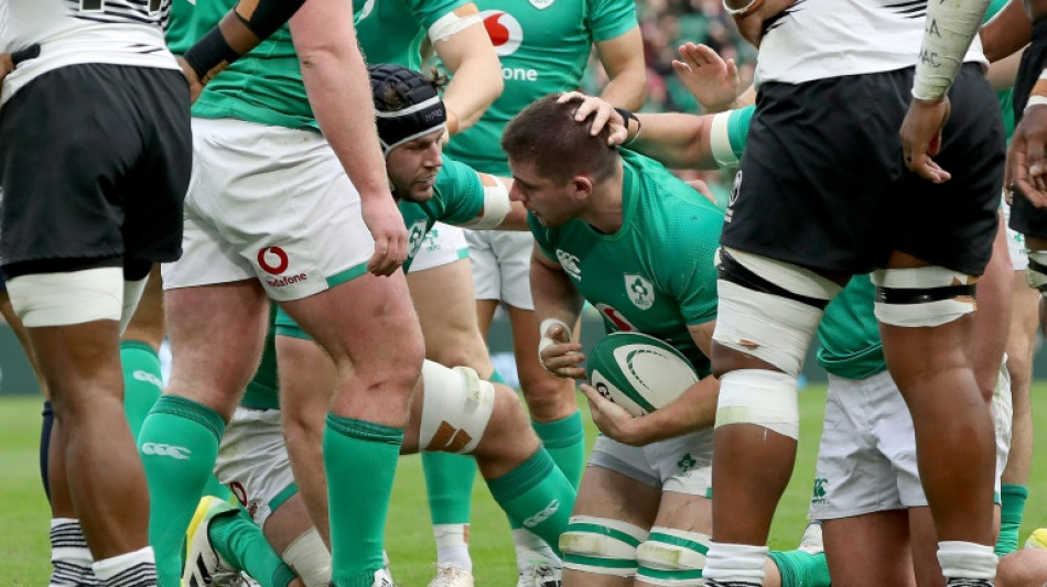 Timoney scores brace of tries as Ireland beat 14-man Fiji 